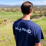 Wyland Signature Screened T-Shirt – Navy Blue