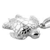 Sterling Silver Small Sea Turtle Charm Necklace