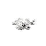 Sterling Silver Small Sea Turtle Charm Necklace