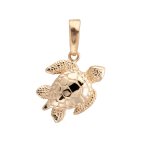 Wyland’s 14K Gold Detailed Small Sea Turtle Charm