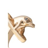 14K Gold Leaping Dolphin Pendant