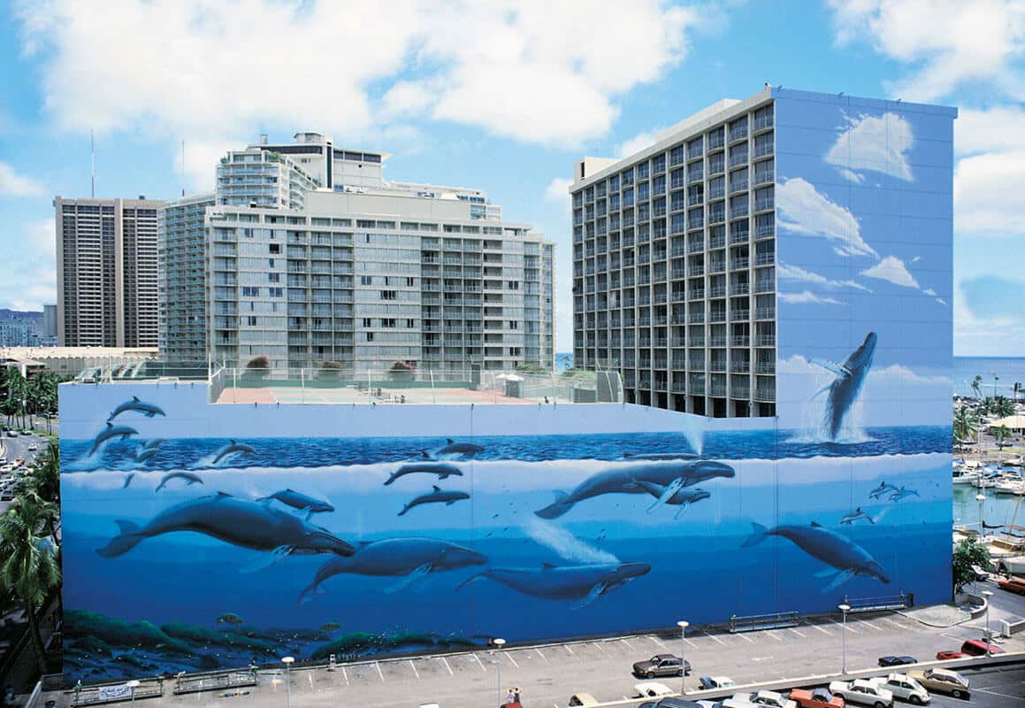 Honolulu Wyland Whaling Wall #6 “Hawaiian Humpbacks”