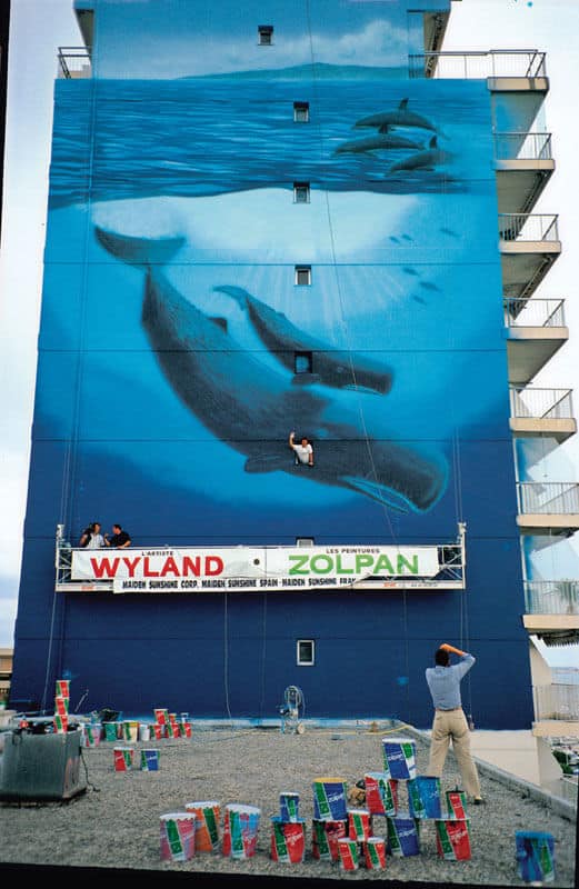 Nice Wyland Whaling Wall #18 “Sperm Whales of the Mediterranean”