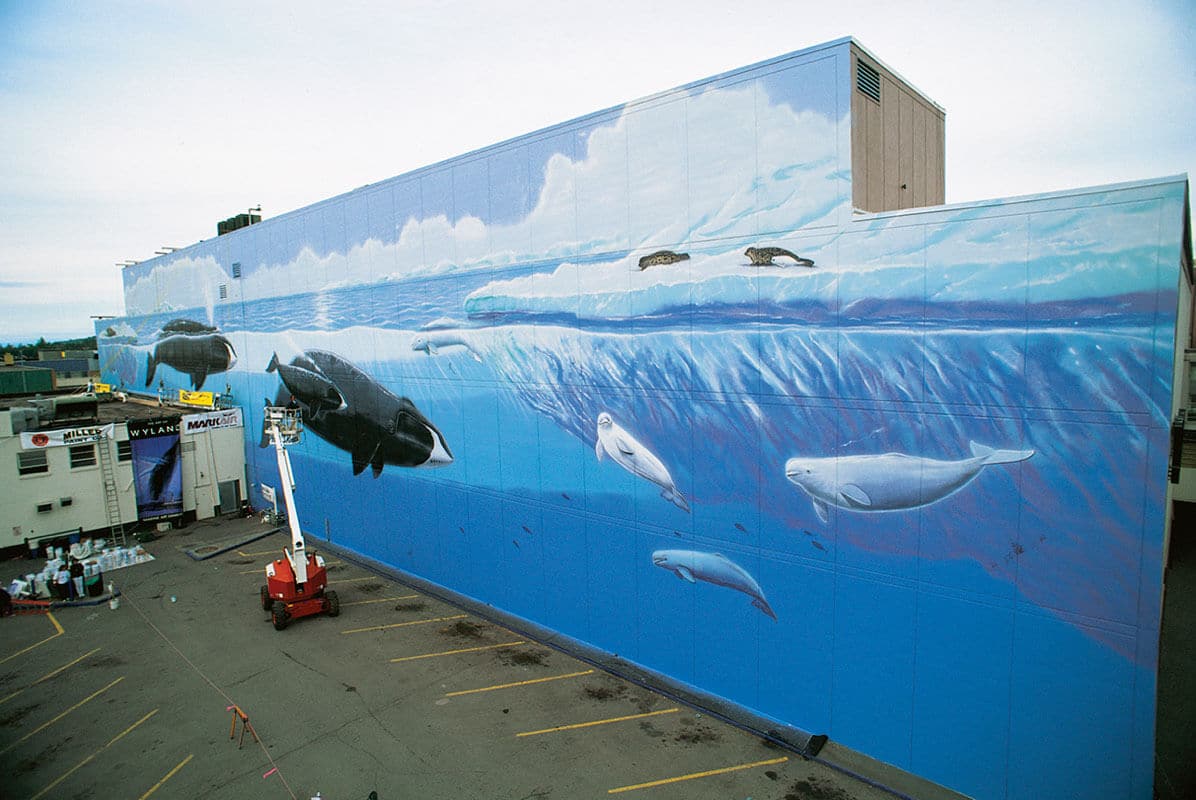 Anchorage, Alaska Wyland Whaling Wall #54 “Alaska’s Marine Life”