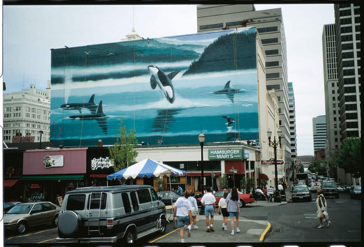 Portland Wyland Whaling Wall #35 “Orcas of the Oregon Coast”