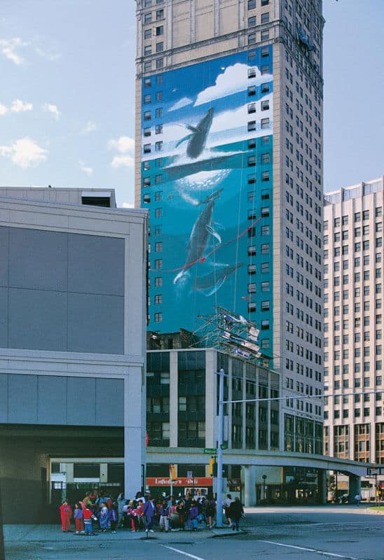 Detroit, Michigan Wyland Whaling Wall #76 “Whale Tower”