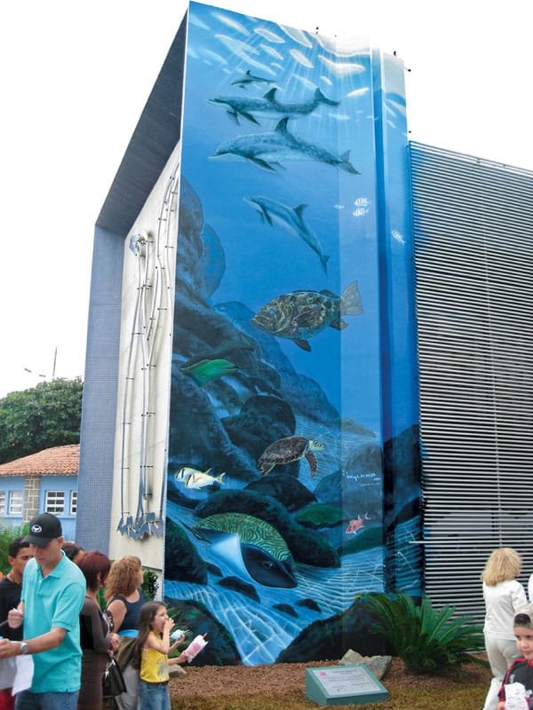 Santos, Brazil Wyland Whaling Wall #98 “Celebrating the Reef”