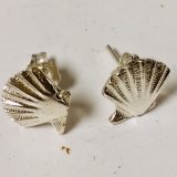 Sterling Silver Scallop Shell Post Earrings