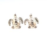 Sterling Silver Mini Sea Turtle Post Earrings