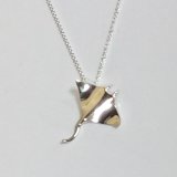 Wyland’s Sterling Silver Manta Ray Necklace