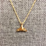 14K Yellow Gold Wyland’s Mini Whale Tail Necklace