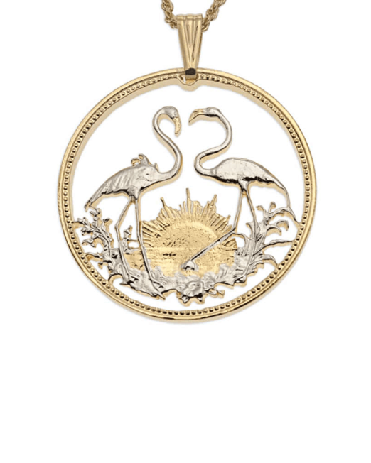 the difference coin flamingo necklace