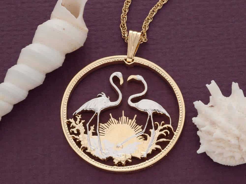 flamingo-pendent-and-necklace-bahamas-coin-jewelry-ethnic-jewelry-hand-cut-coins-coin-jewelry-tropical-jewelry-bird-jewelry-14-5f28555b