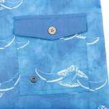 Wyland’s Sea Turtle Print Stretch Boardshort – Ocean Blue