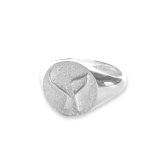 Men’s Silver Whale Tail Signet Ring – Choose Size
