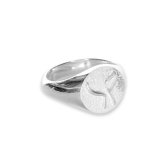 Men’s Silver Whale Tail Signet Ring – Choose Size