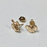 14K Yellow Gold Mini Sea Turtle Post Earrings