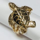 14K Yellow Gold Sea Turtle Reef Ring – Choose Size 6, 7 or 8
