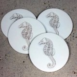Absorbent Ceramic Sea Life Coasters – Set of 4 Choose a Design