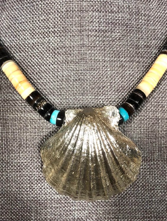 Native Treasure - Mens and Womens White Clam Heishe Ark Shells and Real  Black and Mixed Brown Coco Beads Summer Beach Necklace From the Philippines  - 5mm (3/16