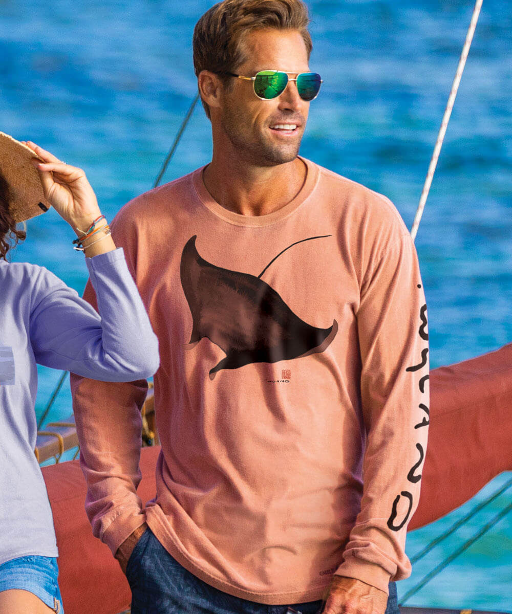 Cool T-Shirt Long Sleeve: MANTA RAY