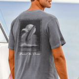 ‘Protect the Ocean’ T-Shirt – Wyland Whale Art – Crater Grey