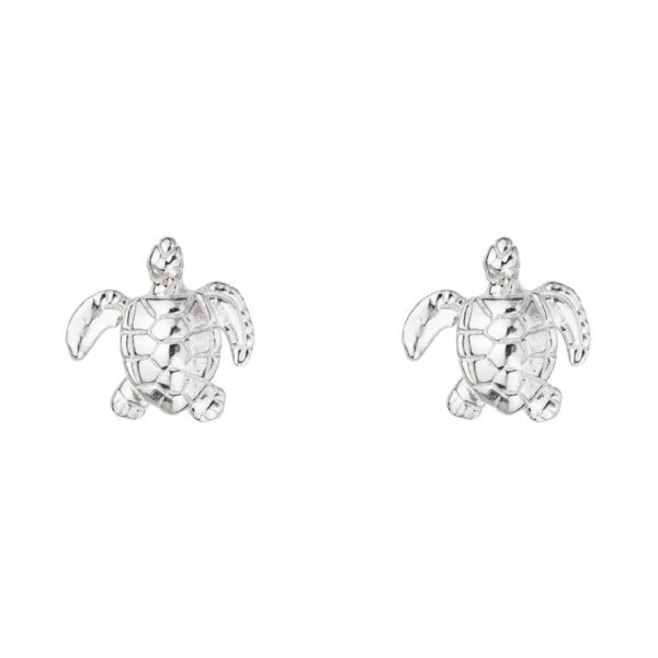 Wyland's Sterling Silver Mini Sea Turtle Post Earrings - Image 8