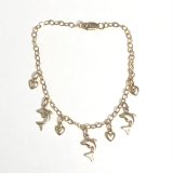 Gold-Filled Sea Life Charm Bracelet – Choose Sea Turtle or Dolphin