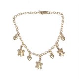 Gold-Filled Sea Life Charm Bracelet – Choose Sea Turtle or Dolphin