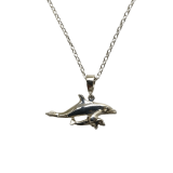 Reintroducing Wyland’s Sterling Silver Mom & Baby Dolphin Necklace
