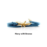 Shark Cord Bracelet – Hammerhead or Great White in Black & Navy