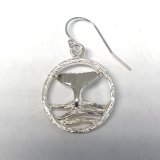 Ocean Stories Collection – Whale Sighting Large Silver Drop Earrings