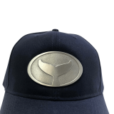 Organic Cotton Whale Tail Metal Emblem Cap – Velcro-back
