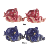 Hand Painted Ceramic Octopus Salt & Pepper Set – Red or Blue