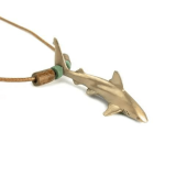 Men’s Reef Shark Necklace by Roland St John – Bronze or Pewter
