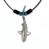 Men’s Reef Shark Necklace by Roland St John – Bronze or Pewter