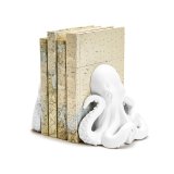 Clever Octopus Bookend Set – Cast in Off White Resin