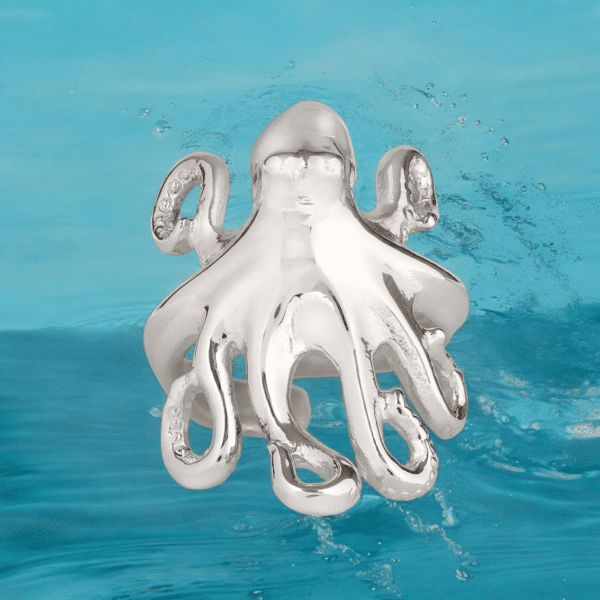 Bold Sterling Silver Octopus Ring by Roland St John - Image 7