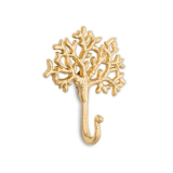 Elegant Metal Coral Branch – Single Hook – Cast Iron – Golden