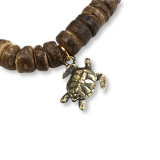 Men’s Sea Turtle Bracelet – Upcycled Coconut Shell with Bronze
