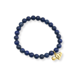 Maui Support Bracelet – Green Agate or Blue Lapis + Bronze Charm