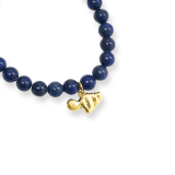 Maui Support Bracelet – Green Agate or Blue Lapis + Bronze Charm