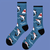 Jaws Great White Shark Socks – Contrast Heel & Toe – Women