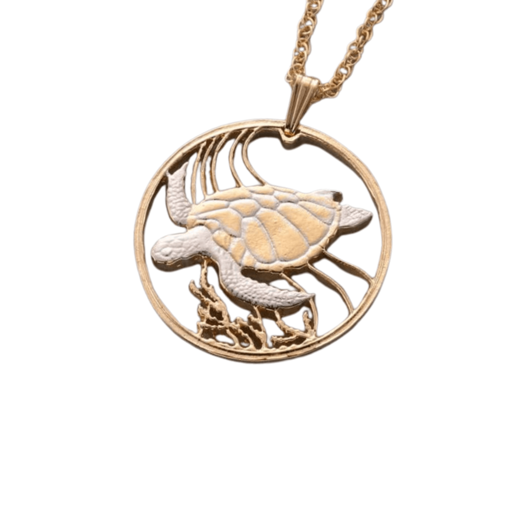 sea turtle coin necklace