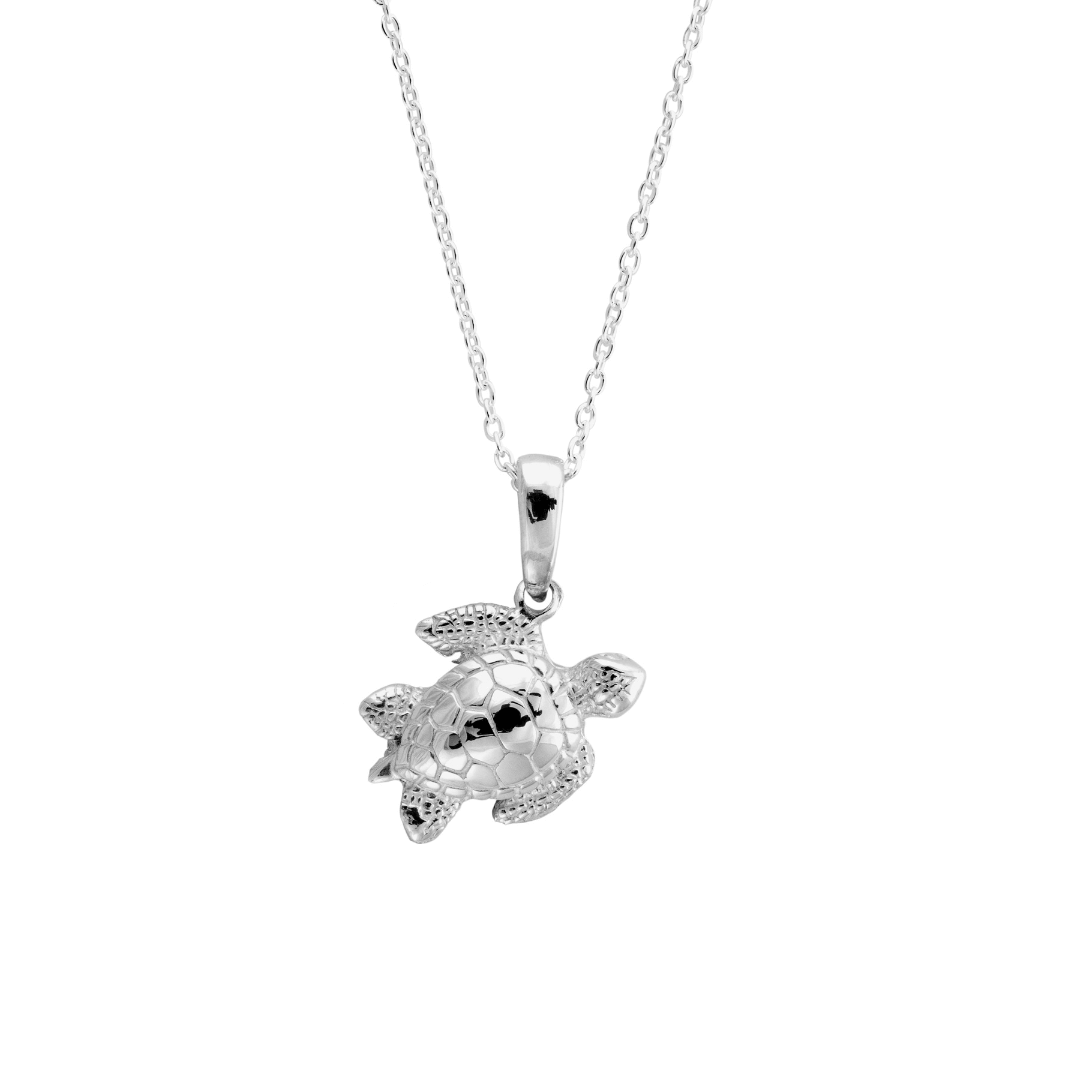 Wyland designed sea turtle charm sets a new standard for authentic ocean jewelry. It's the perfect ocean gift.