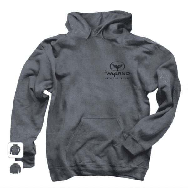 Wyland 'Artist of the Sea' Pullover Hoodie - Dark Grey - Image 3