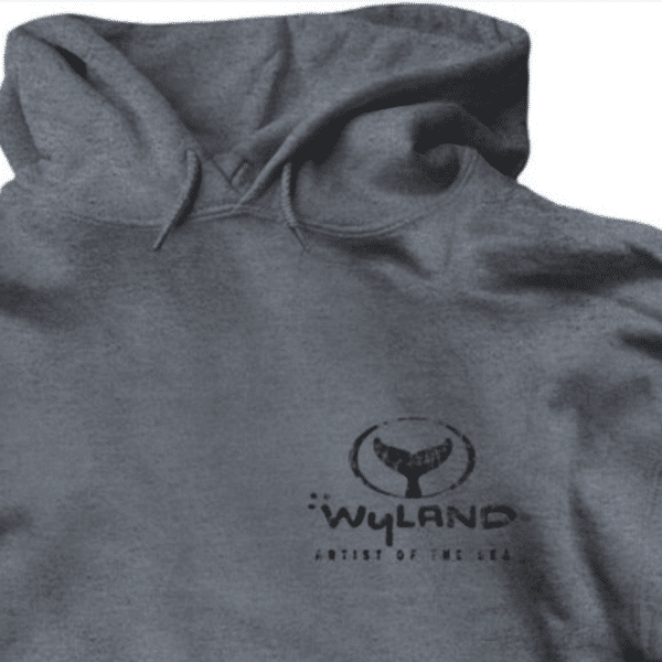 Wyland 'Artist of the Sea' Pullover Hoodie - Dark Grey - Image 2