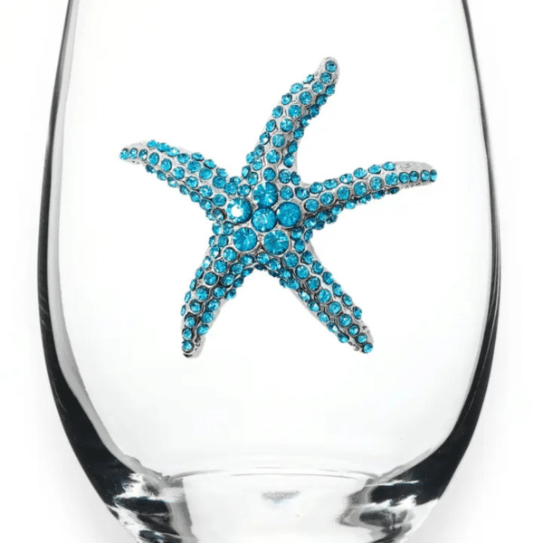 Fabulous Bejeweled Sea Life Stemless Wine Glasses - Choose from 3 Options - Image 3