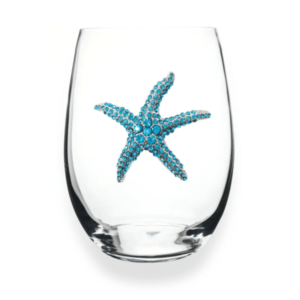 Fabulous Bejeweled Sea Life Stemless Wine Glasses - Choose from 3 Options - Image 5