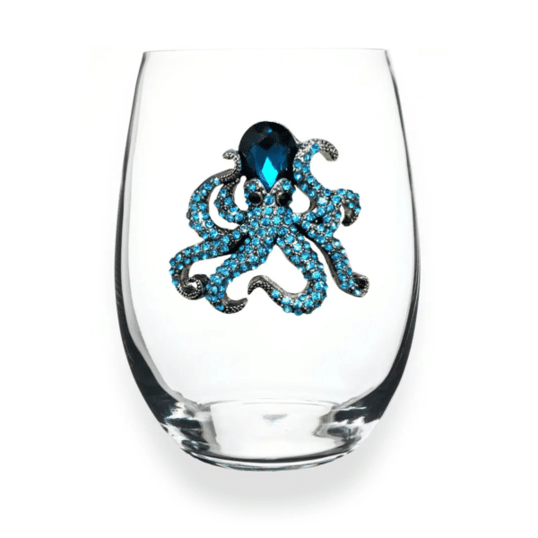 Fabulous Bejeweled Sea Life Stemless Wine Glasses - Choose from 3 Options - Image 6